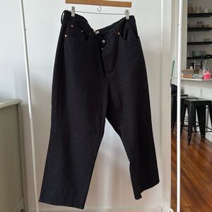 Levi’s Plus Ribcage straight jeans, black size 18W